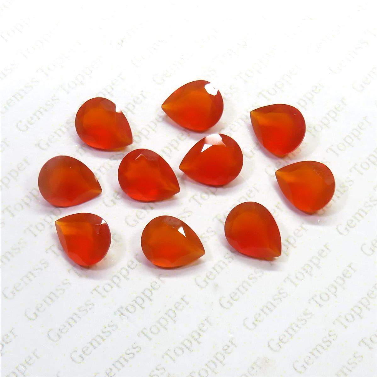 Carnelian 9x12 mm Pear Faceted